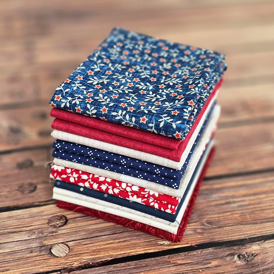 Honky Tonk Blues Red White & Blue Fat Quarter Bundle (9 FQs) – FWFS Exclusive by Fort Worth Fabric Studio