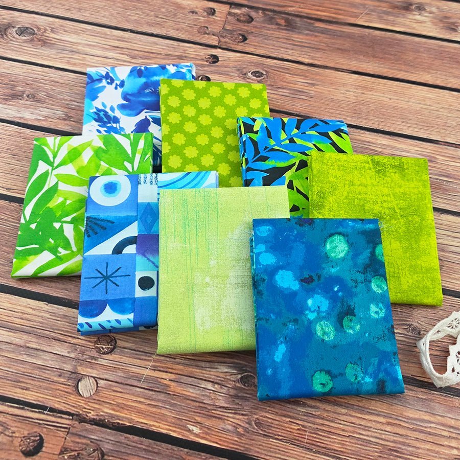 Juice Box Electric – FWFS Exclusive 8 Piece Fat Quarter Bundle by Fort Worth Fabric Studio