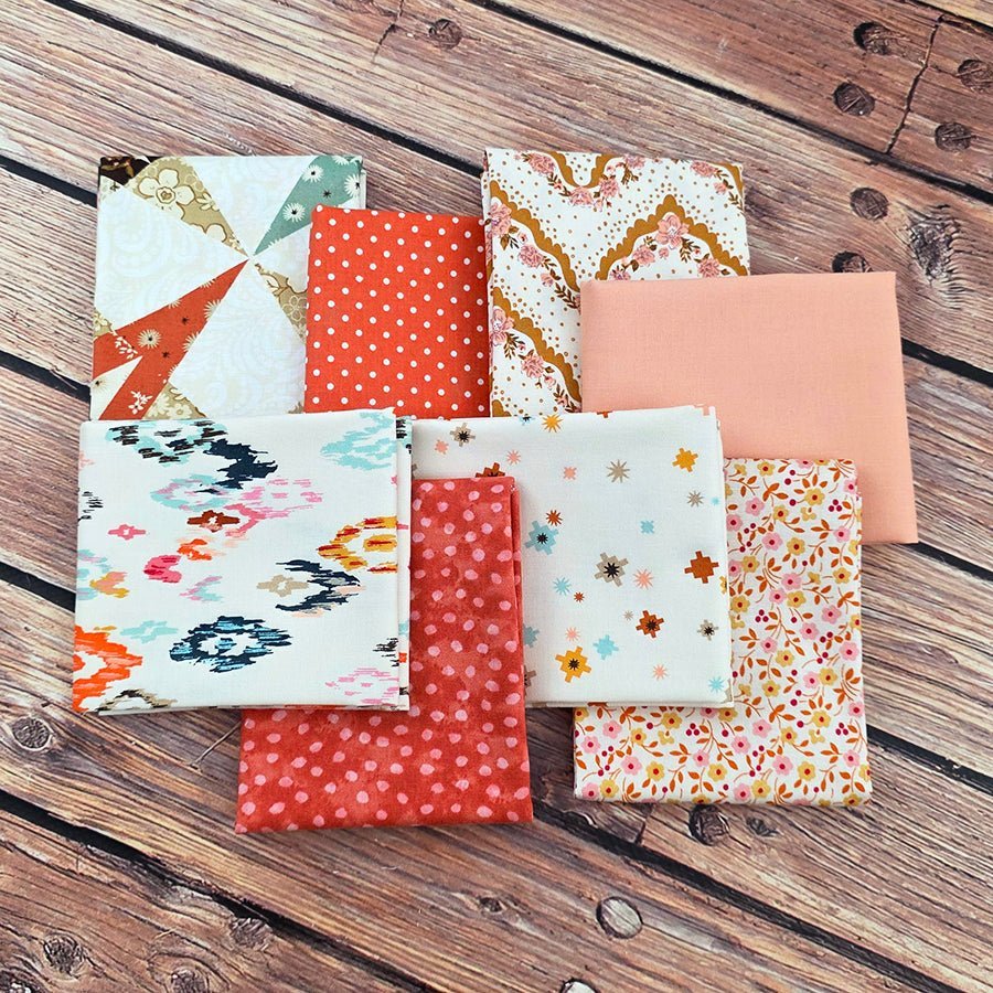 Just Peachy Babe – FWFS Exclusive 8 Piece Fat Quarter Bundle by Fort Worth Fabric Studio