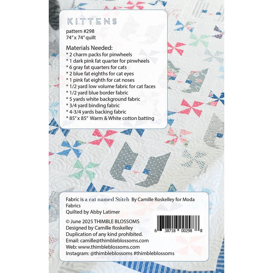 Kittens Quilt Pattern by Thimble Blossoms by Thimble Blossoms