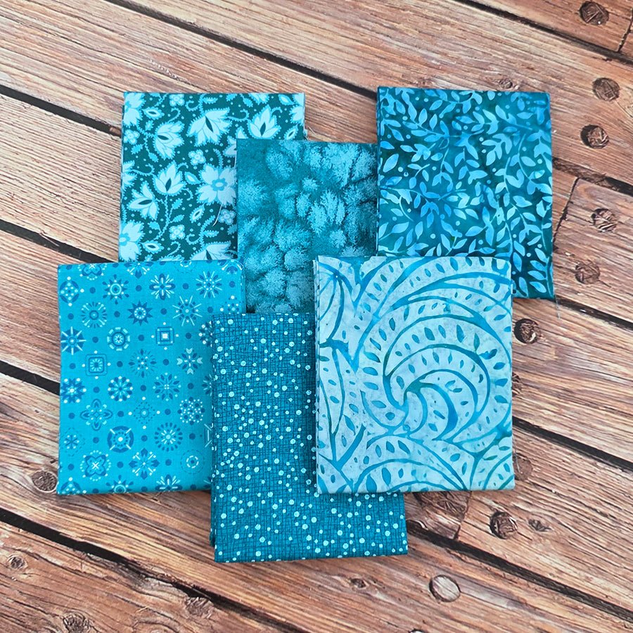 Lagoon Lover – FWFS Exclusive 6 Piece Fat Quarter Bundle by Fort Worth Fabric Studio