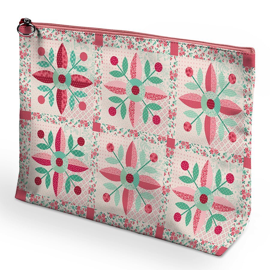 Lori Holt Berry & Sage Vinyl Project Bag by Riley Blake by Riley Blake