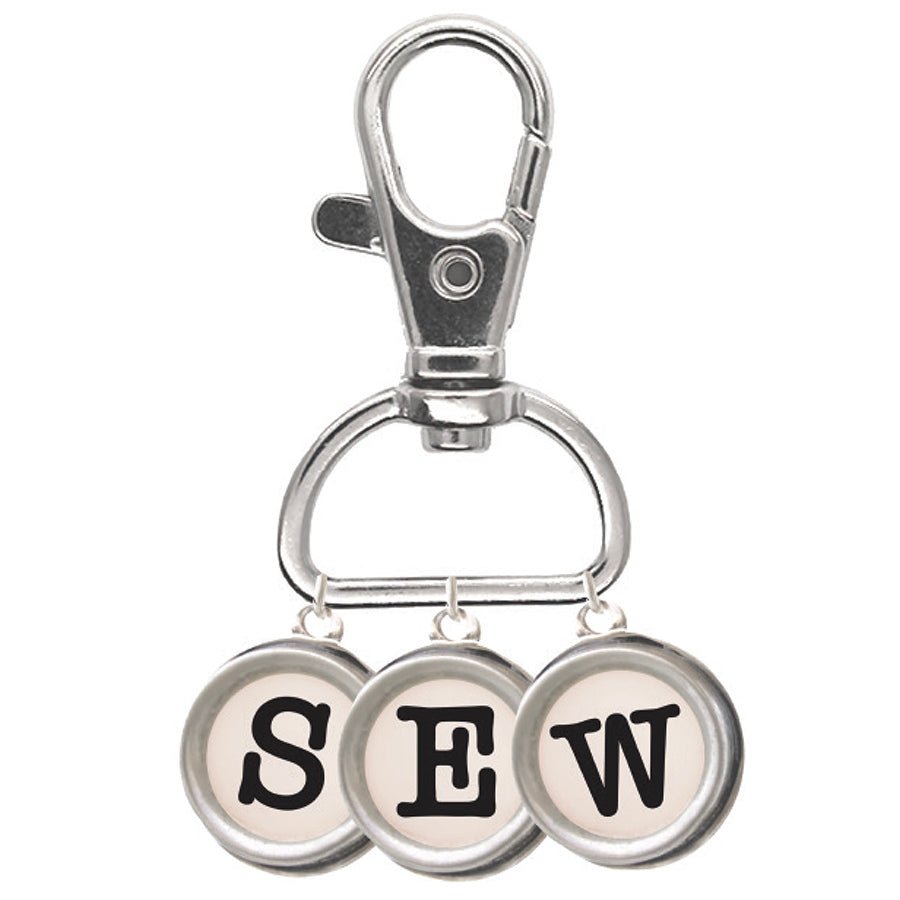 Lori Holt Enamel Happy Charm "Sew" Typewriter Keys by Riley Blake - Riley Blake from Fort Worth Fabric Studio
