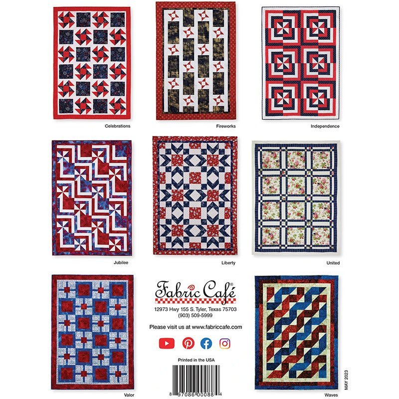 Make It Patriotic w/ 3 - Yard Quilts Quilt Book from Fabric Cafe by Fabric Cafe