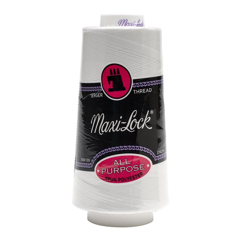 Maxi - Lock All Purpose Serger Thread Cone White - Maxi - Lock from Fort Worth Fabric Studio