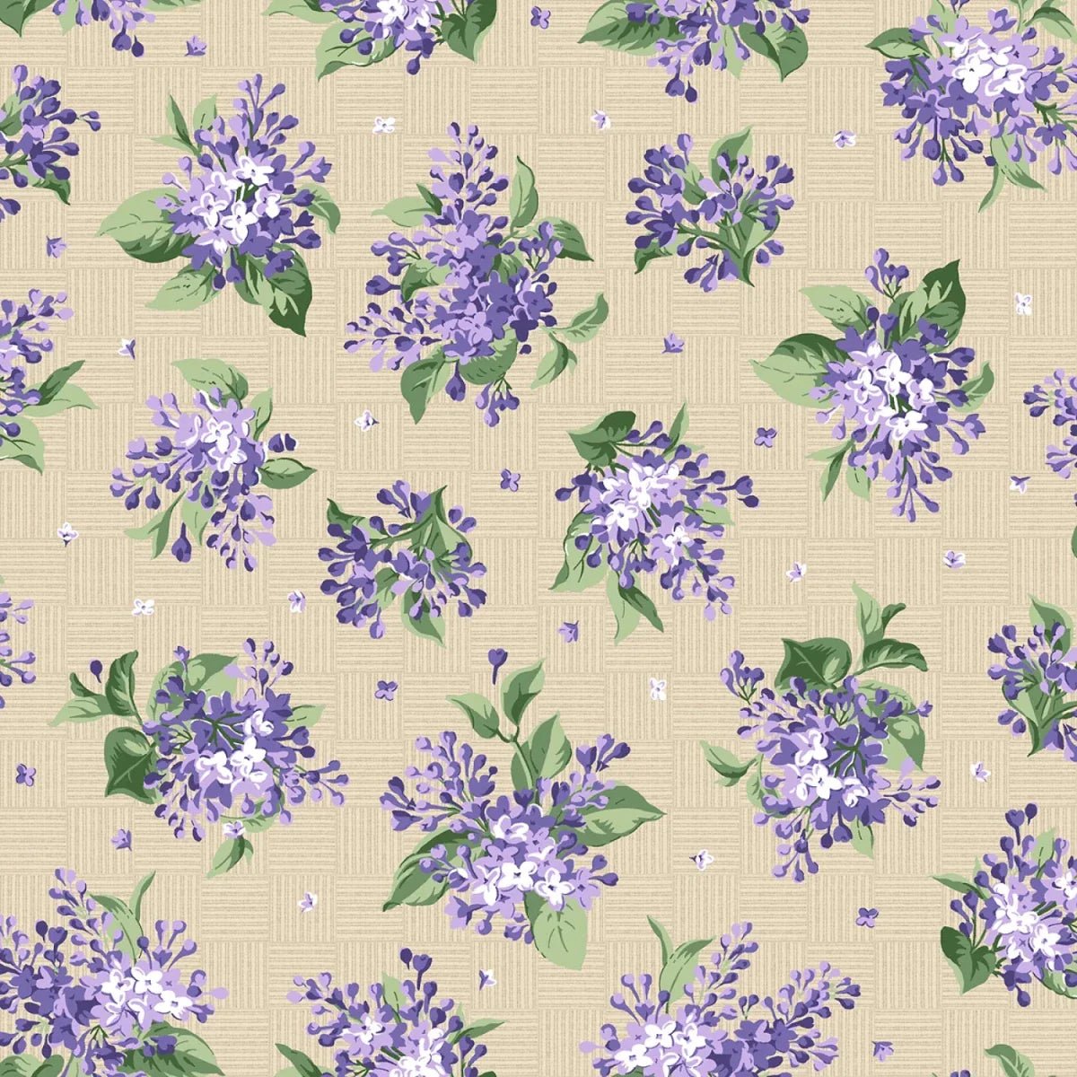 Maywood Lilac Lane Bouquet Cream 1 Yard Cut by Maywood Studio