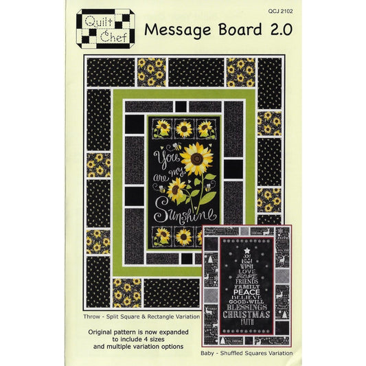 Message Board 2.0 Quilt Pattern by the Quilt Chef by The Quilt Chef
