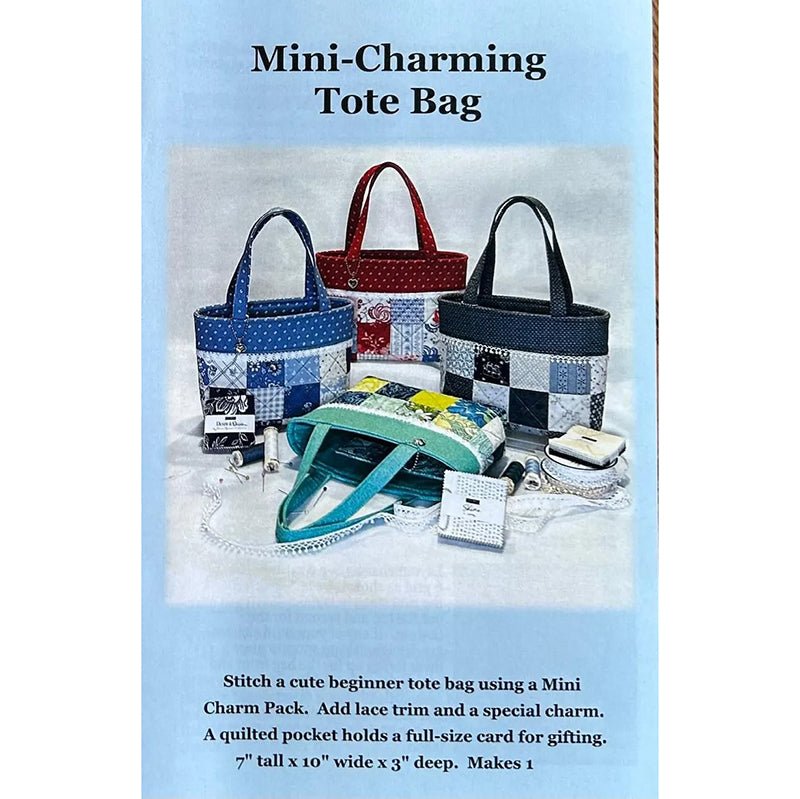 Mini-Charming Tote Bag Pattern by J. Minnis Designs by J. Minnis Designs