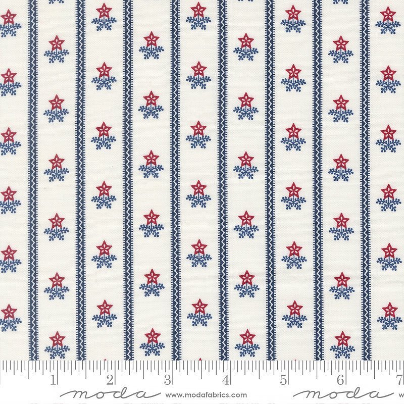 Moda American Gatherings III Stripe Bouquet Cloud 1 Yard Cut by Moda
