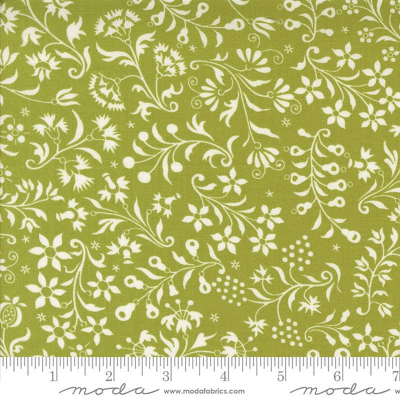Moda Buon Natale Harvest Florals Pine 1 Yard Cut by Moda