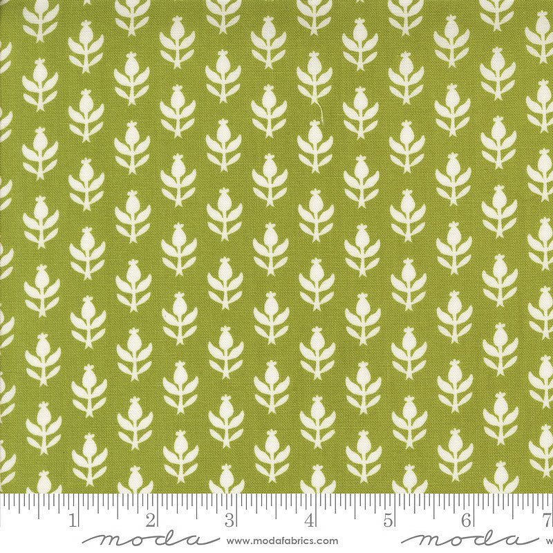 Moda Buon Natale Thistle Florals Pine 1 Yard Cut by Moda