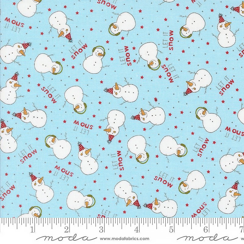 Moda Emmitt & Ivy Snowmen Sky 1 Yard Cut by Moda