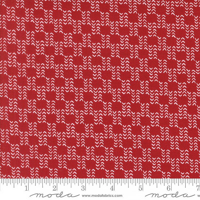 Moda Emmitt & Ivy Sweater Stripes Red 1 Yard Cut by Moda