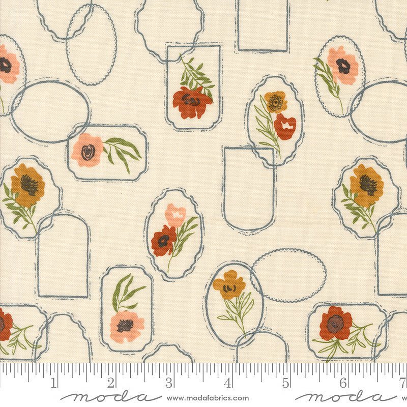 Moda Foraged, Found, & Hand Me Down Cameo Florals Eggshell 1 Yard Cut by Moda