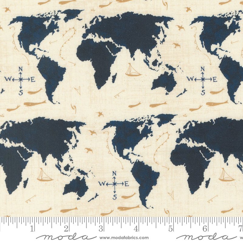 Moda Longshore Seafarers Way Flag 1 Yard Cut by Moda