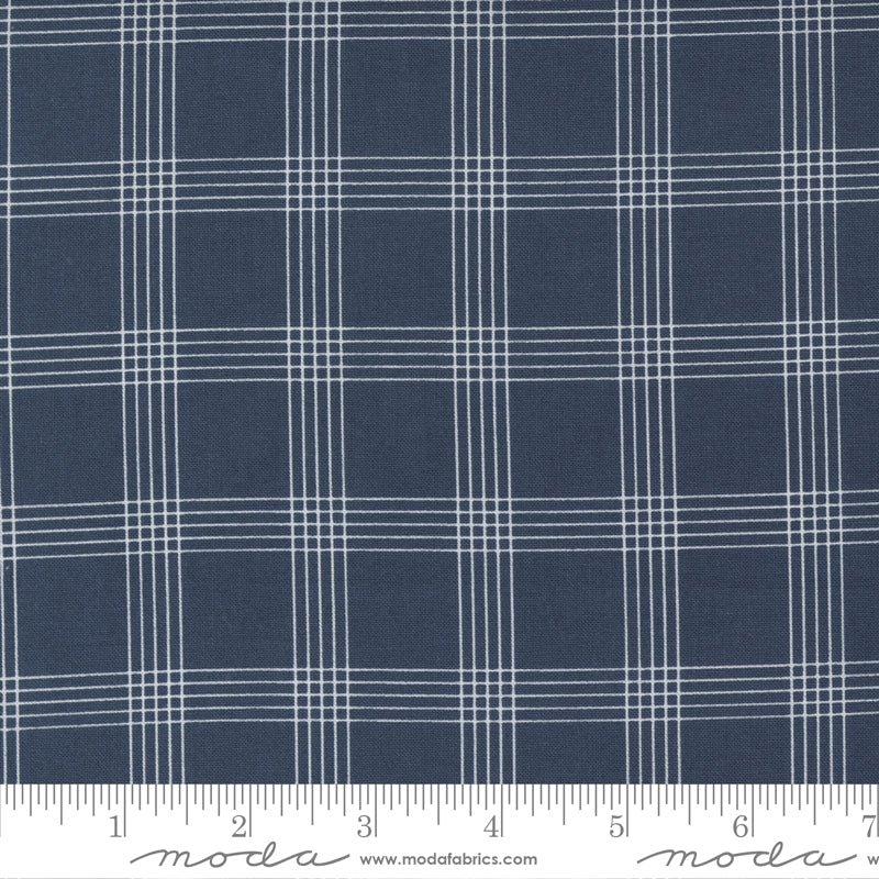 Moda Nantucket Summer Plaids Navy 1 Yard Cut - Moda from Fort Worth Fabric Studio