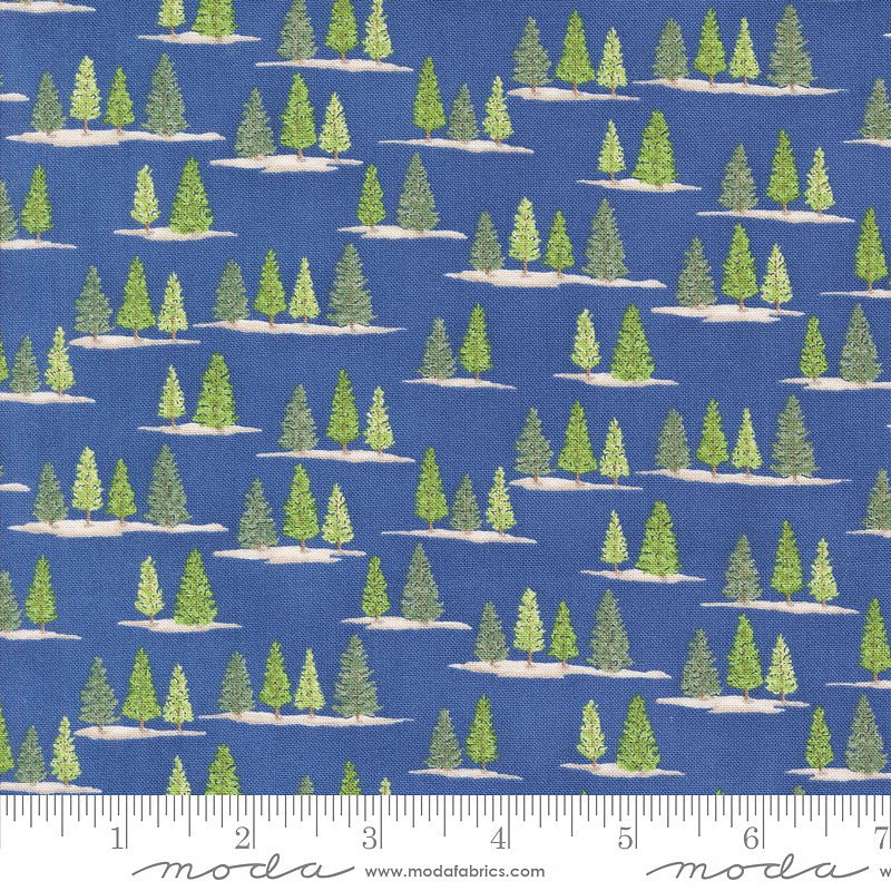 Moda On Lake Time Tiny Trees Deep Water 1 Yard Cut by Moda