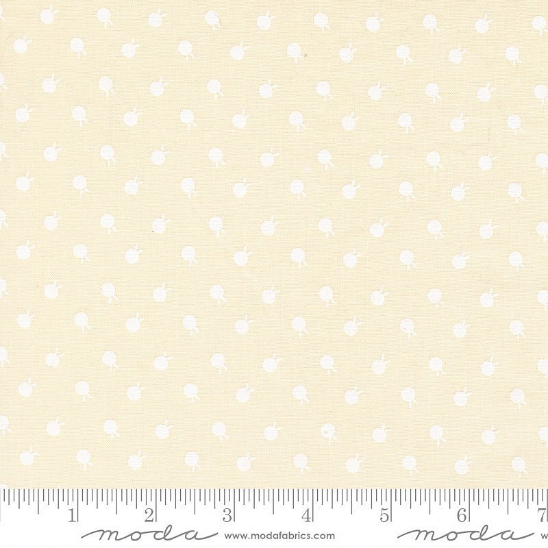 Moda Petals & Polka Dots Berries Lace White 1 Yard Cut by Moda