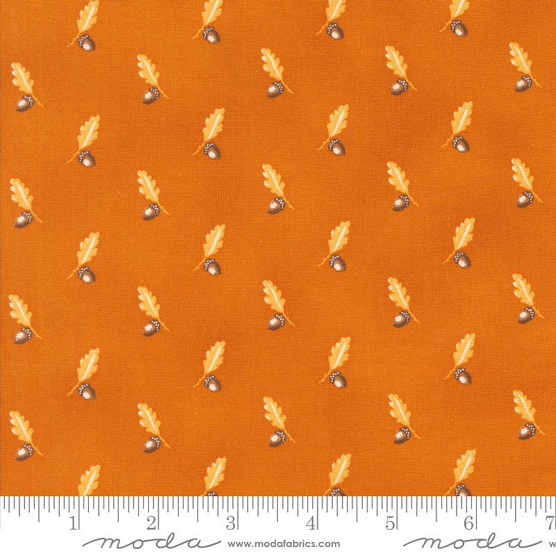 Moda Pumpkin Spice Gatherings Acorn & Oak Pumpkin 1 Yard Cut by Moda