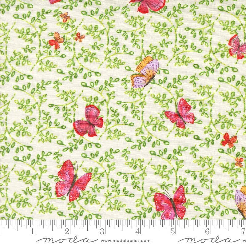 Moda Superbloom Butterfly Vines Cream 1 Yard Cut by Moda