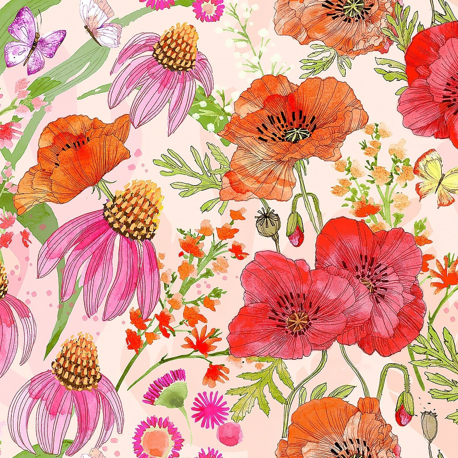 Moda Superbloom Wildflowers Ombre Pastel 1 Yard Cut by Moda