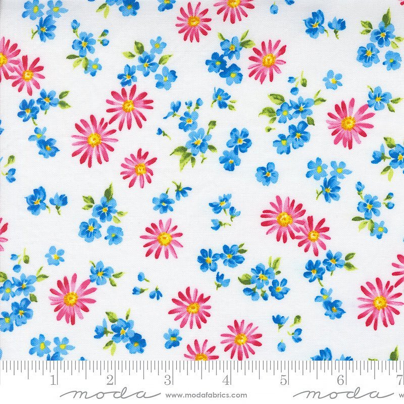 Moda Wildflowers Tossed Florals Cloud 1 Yard Cut by Moda