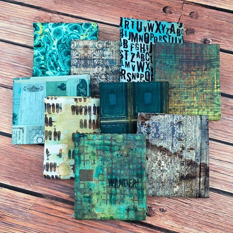 Modern Verdigris – FWFS Exclusive 9 Piece Fat Quarter Bundle by Fort Worth Fabric Studio