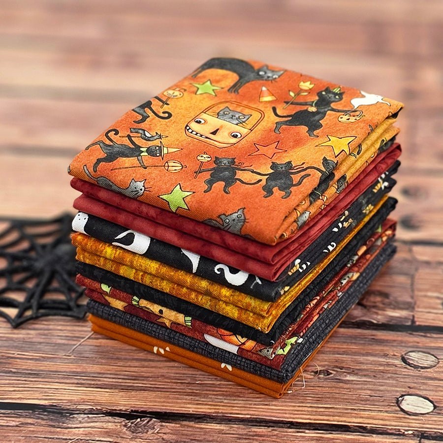 Moonlight Mischief – FWFS Exclusive 8 Piece Fat Quarter Bundle by Fort Worth Fabric Studio