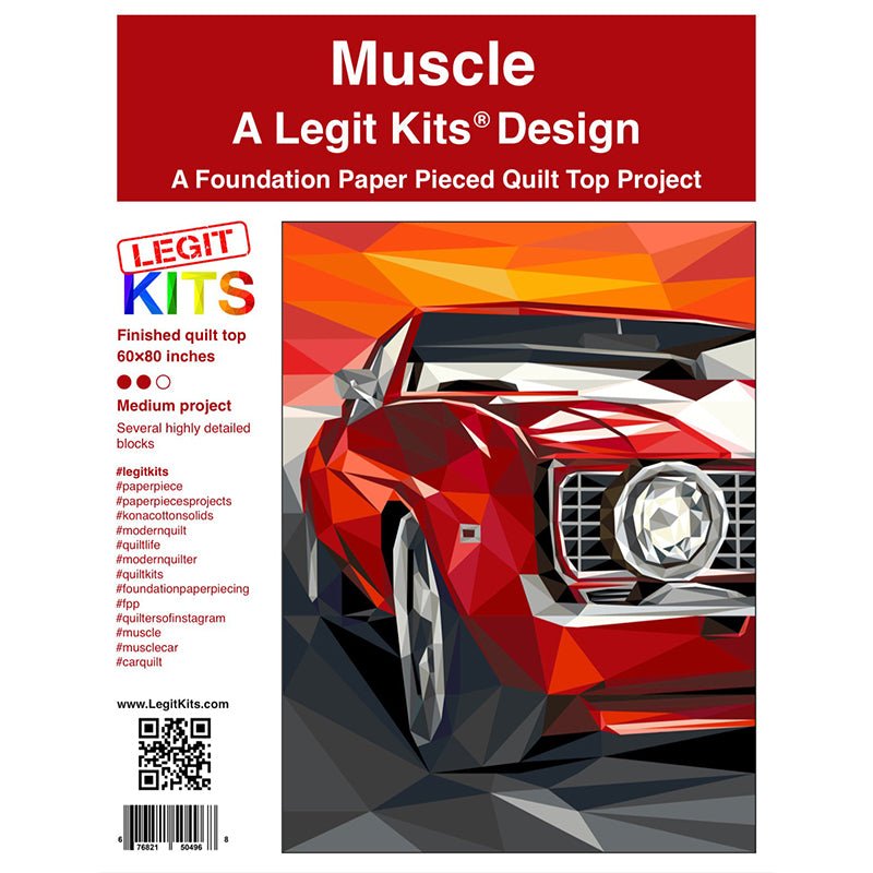 Muscle Foundation Paper Pieced Quilt Pattern by Legit Kits Design - Legit Kits Design from Fort Worth Fabric Studio