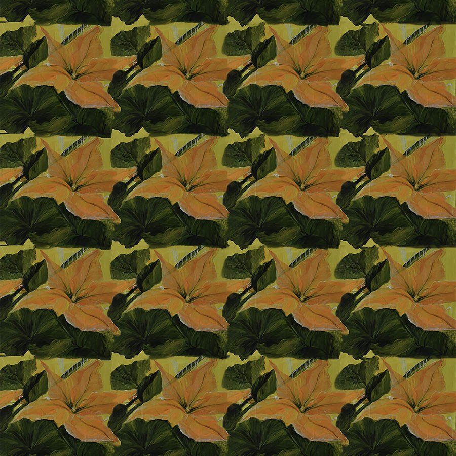Northcott Bittersweet Blossom Orange 1 Yard Cut by Northcott