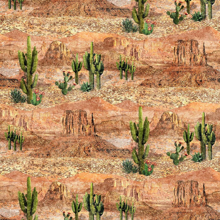 Northcott Stonehenge Sedona Spirit Landscape Light Rust 1 Yard Cut by Northcott