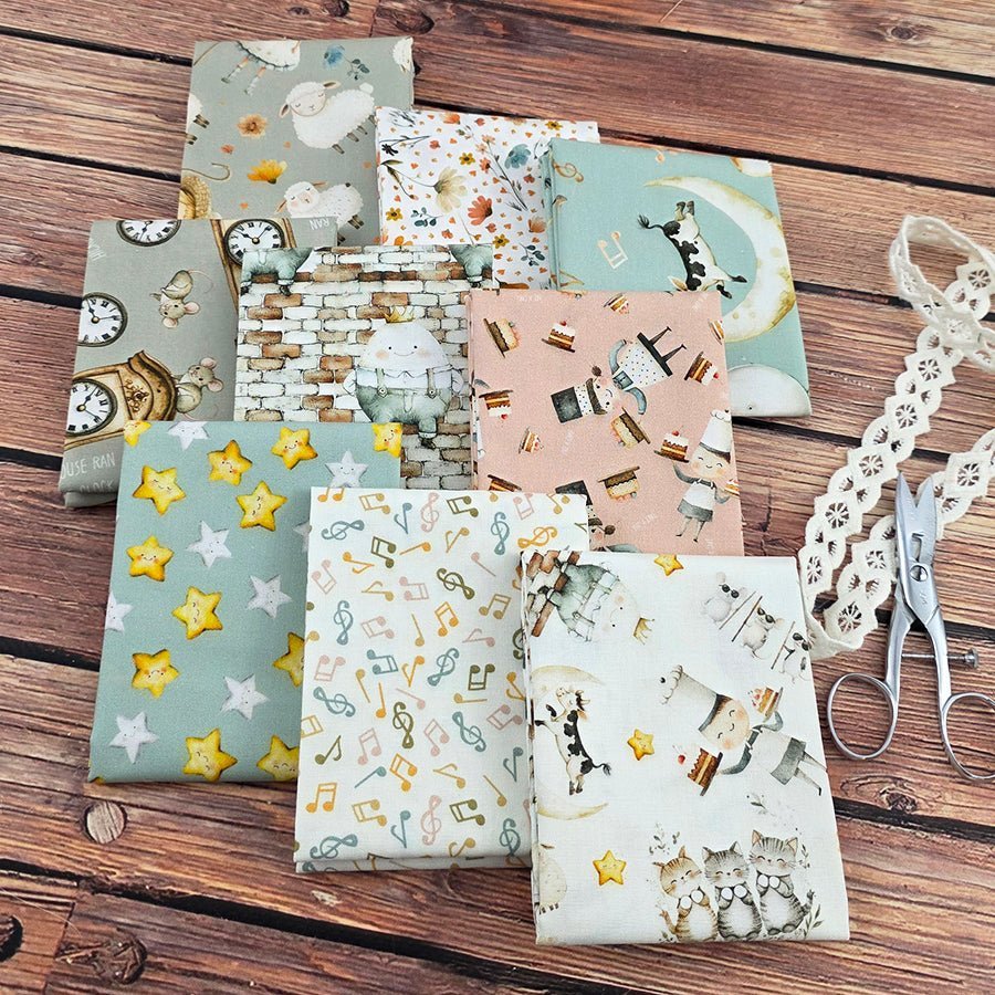 Nursery Rhyme Time Fat Quarter Bundle from Blank 9 Prints by Blank Quilting