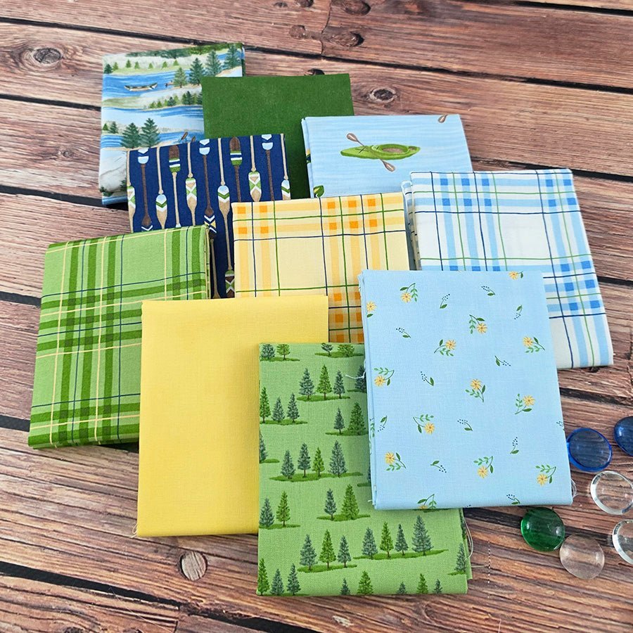 On Lake Time Fat Quarter Bundle from Moda 10 Prints by Riley Blake