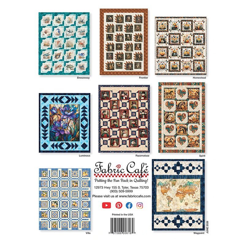 Panel Pizzazz 3-Yard Quilts Quilt Book from Fabric Cafe by Fabric Cafe