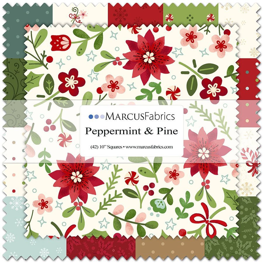 Peppermint & Pine 10" Squares by Marcus Fabrics