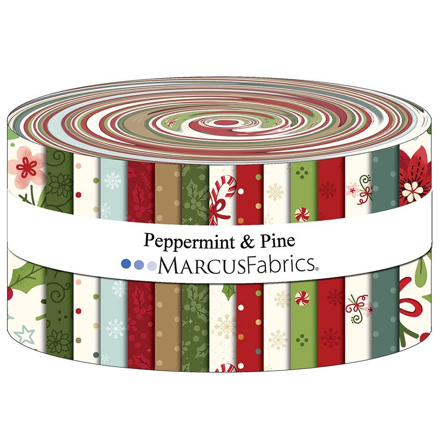 Peppermint & Pine 2.5" Strips by Marcus Fabrics