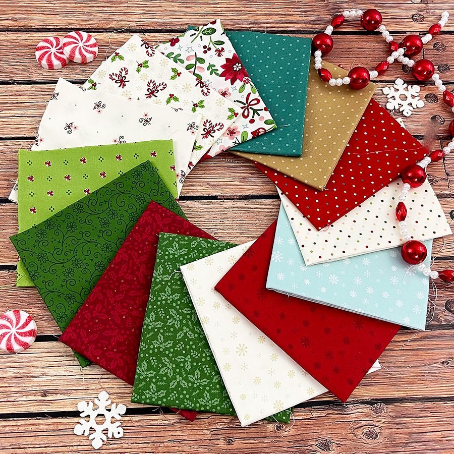 Peppermint & Pine Fat Quarter Bundle by Marcus Fabrics