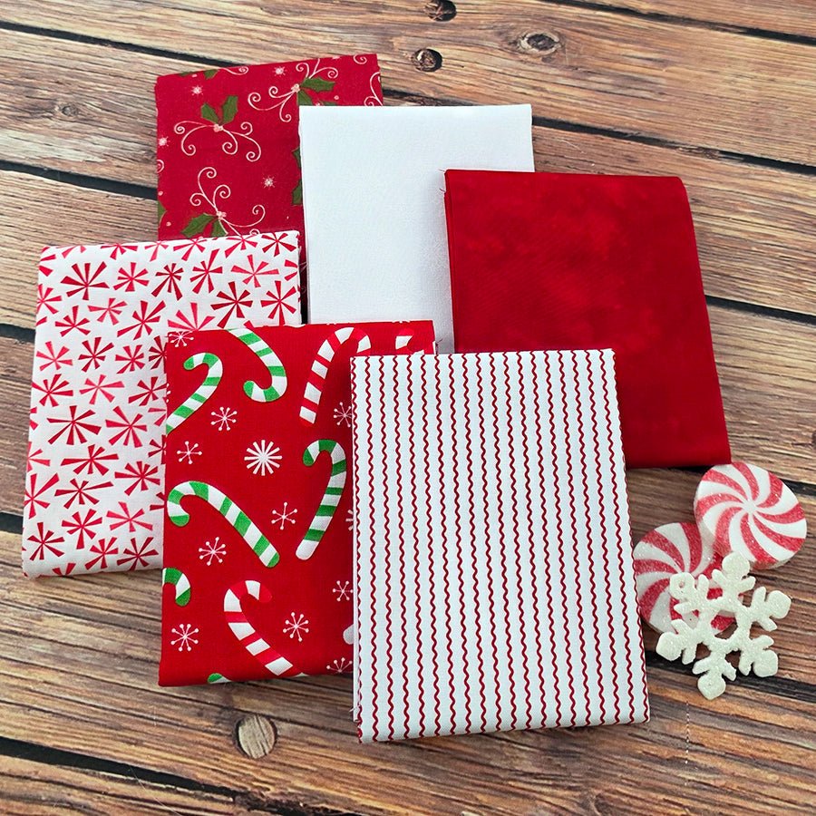 Peppermint Twist – FWFS Exclusive 6 Piece Fat Quarter Bundle by Fort Worth Fabric Studio