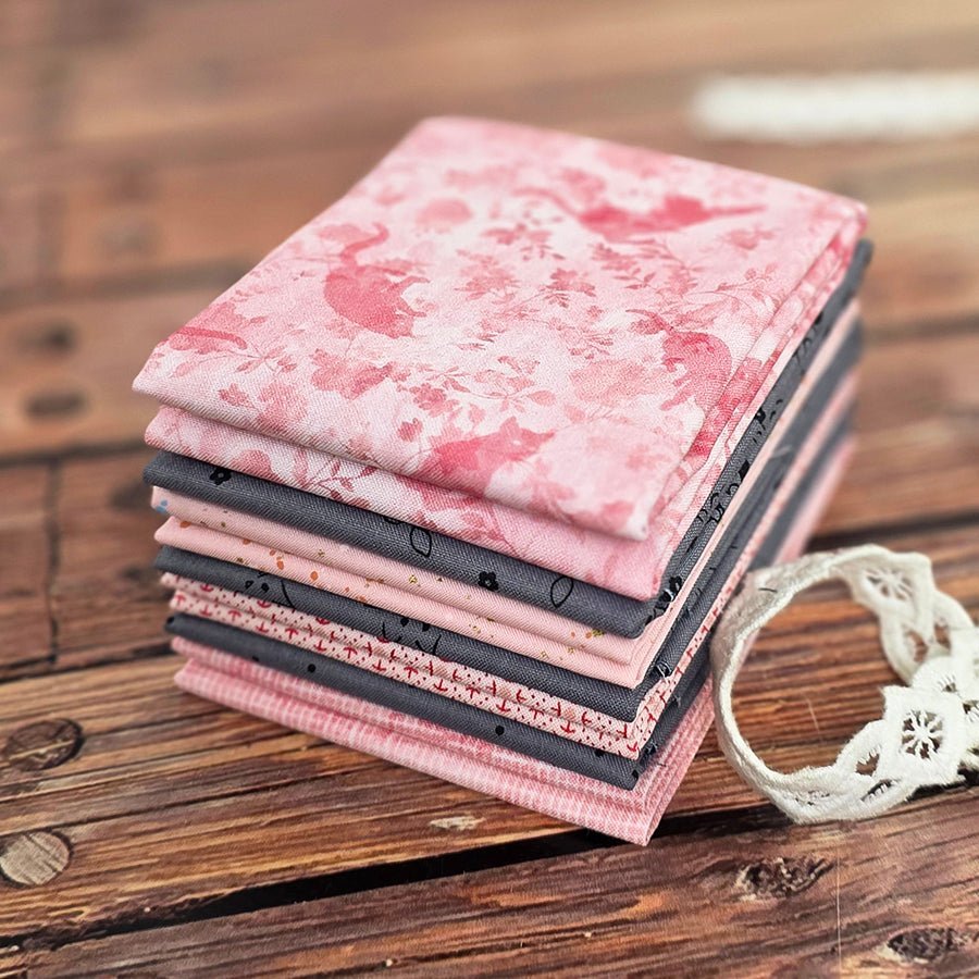 Pink Cat Society – FWFS Exclusive 7 Piece Fat Quarter Bundle by Fort Worth Fabric Studio