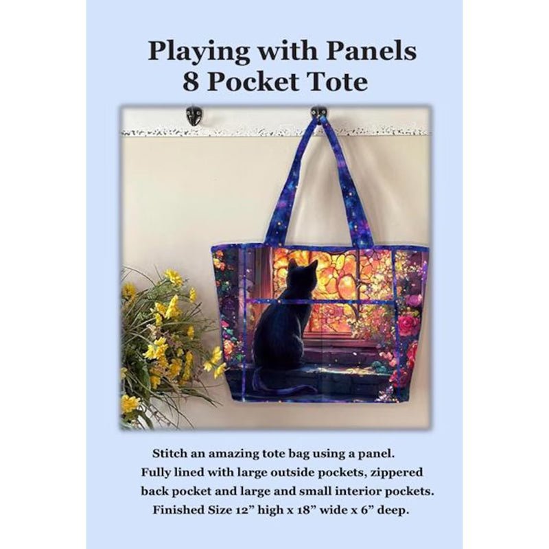 Playing with Panels 8 Pocket Tote Pattern by J. Minnis Designs by J. Minnis Designs
