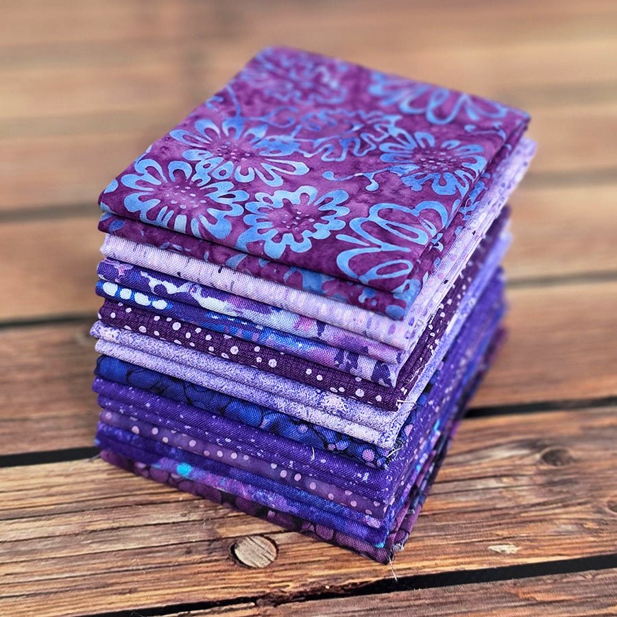 Plum Crazy Purple Fat Quarter Bundle FWFS Exclusive by Fort Worth Fabric Studio