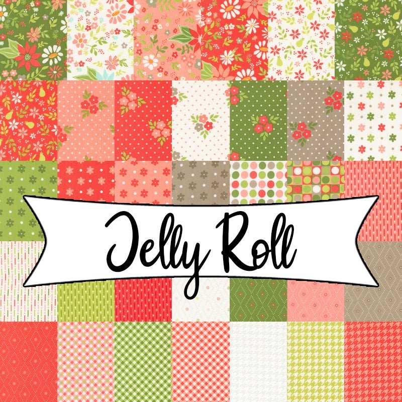 Poinsettia & Pear Jelly Roll by Moda