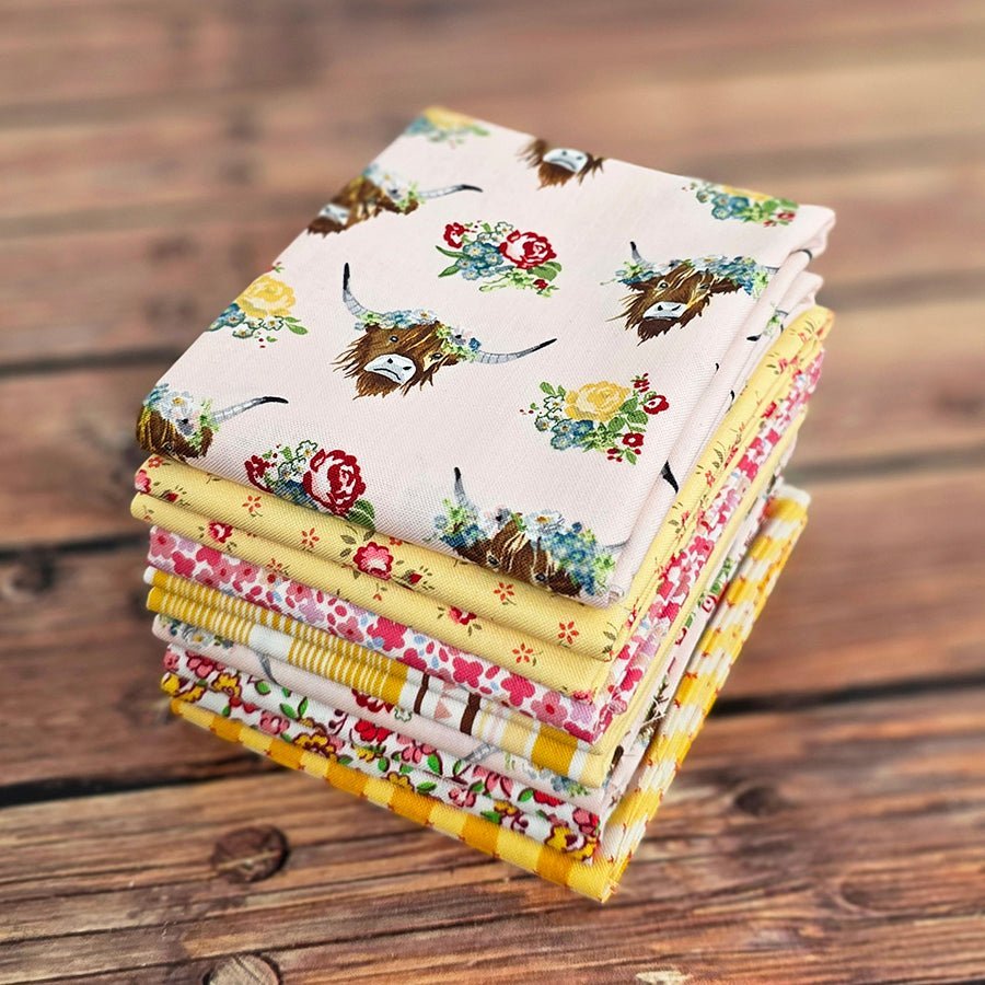 Prairie Rose Cowgirl – FWFS Exclusive 7 Piece Fat Quarter Bundle by Fort Worth Fabric Studio