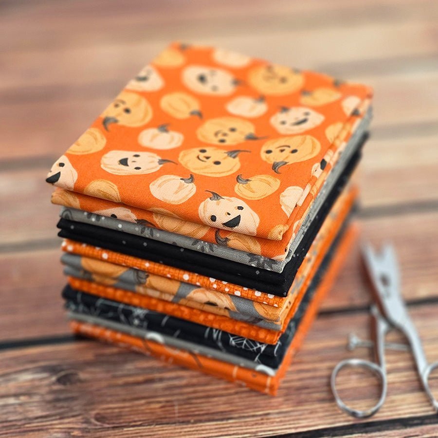 Pumpkin Business – FWFS Exclusive 9 Piece Fat Quarter Bundle by Fort Worth Fabric Studio