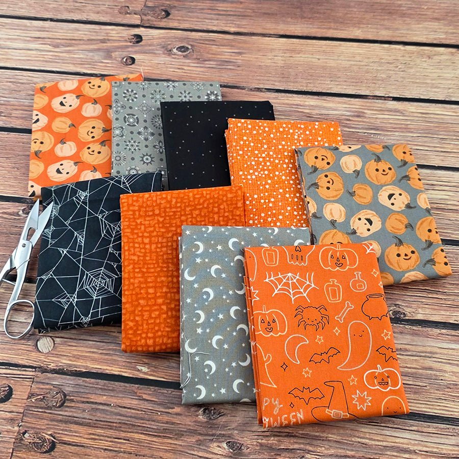 Pumpkin Business – FWFS Exclusive 9 Piece Fat Quarter Bundle by Fort Worth Fabric Studio