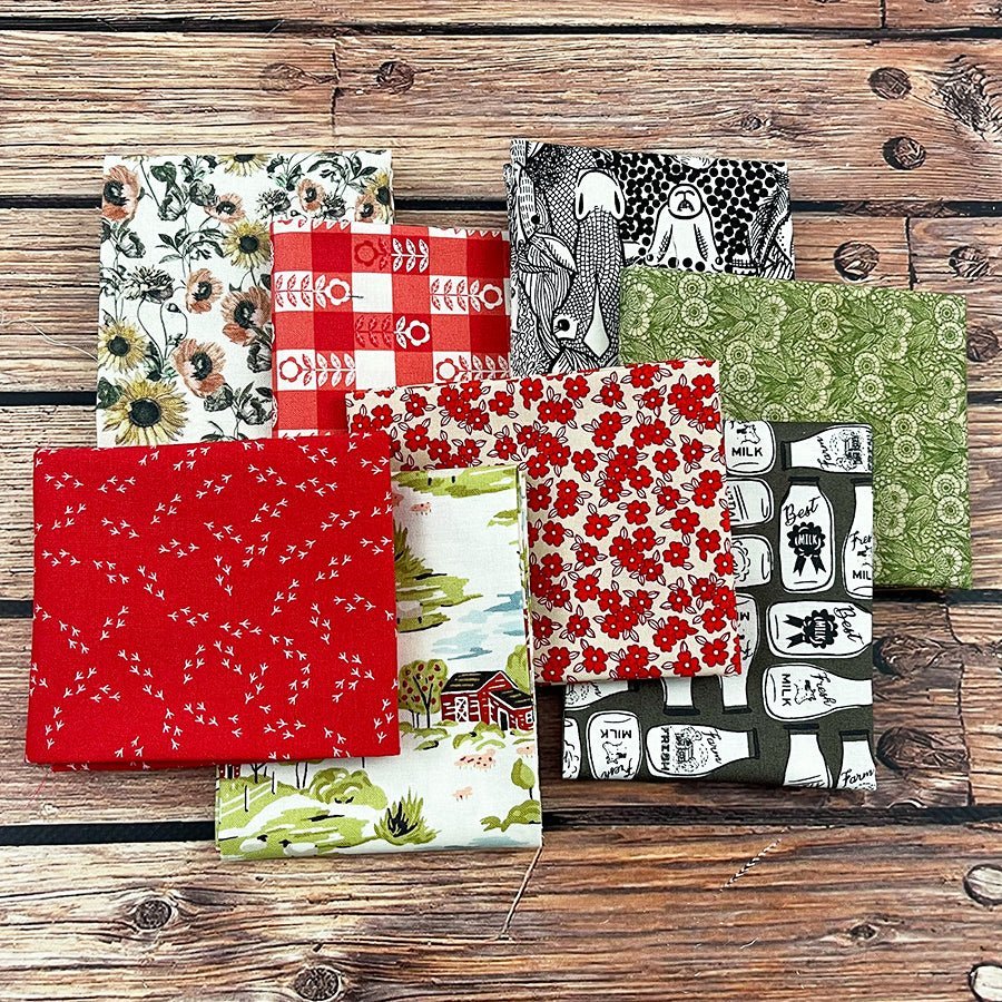 Red River Homestead – FWFS Exclusive 8 Piece Fat Quarter Bundle by Fort Worth Fabric Studio