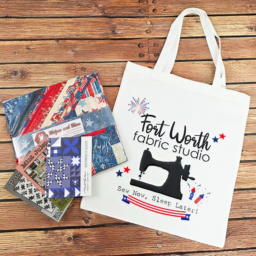 Red, White & Maker Bag – Filled with Quilty Goodies by Fort Worth Fabric Studio