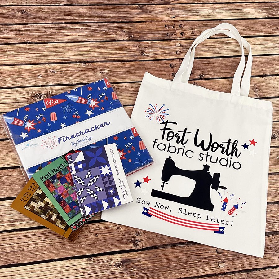 Red, White & Maker Bag – Filled with Quilty Goodies by Fort Worth Fabric Studio