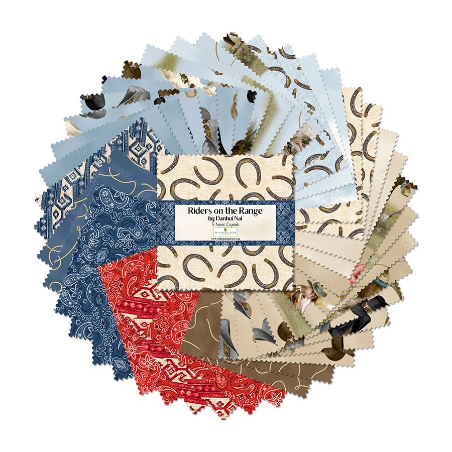 Riders on the Range 5 Karat Gems 5" Squares - Wilmington Prints from Fort Worth Fabric Studio