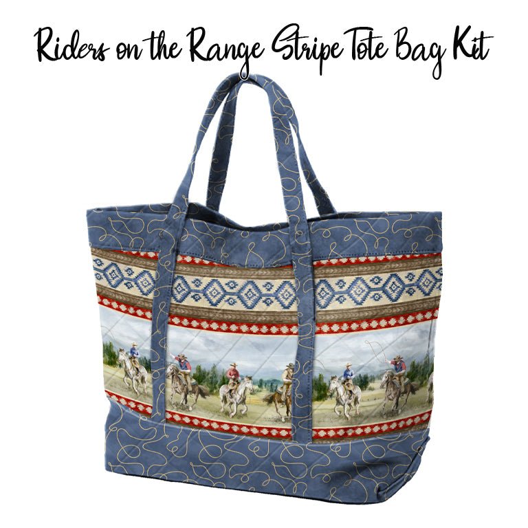 Riders on the Range Stripe Tote Bag Kit from Wilmington - Wilmington Prints from Fort Worth Fabric Studio